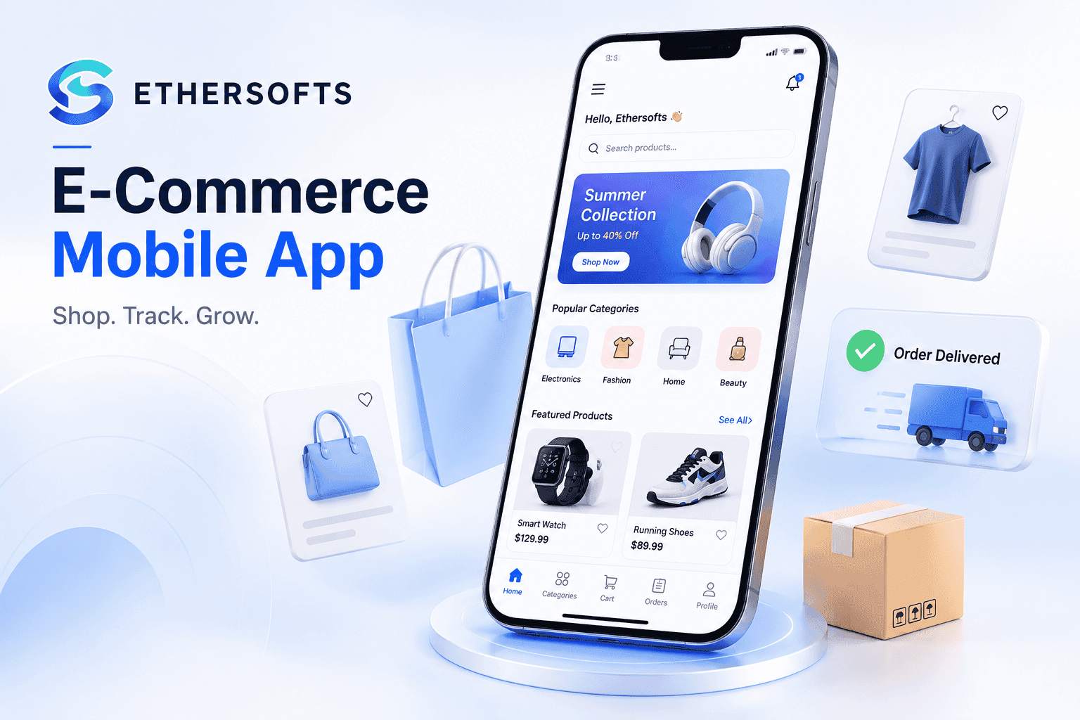 E-Commerce Mobile App — product showcase