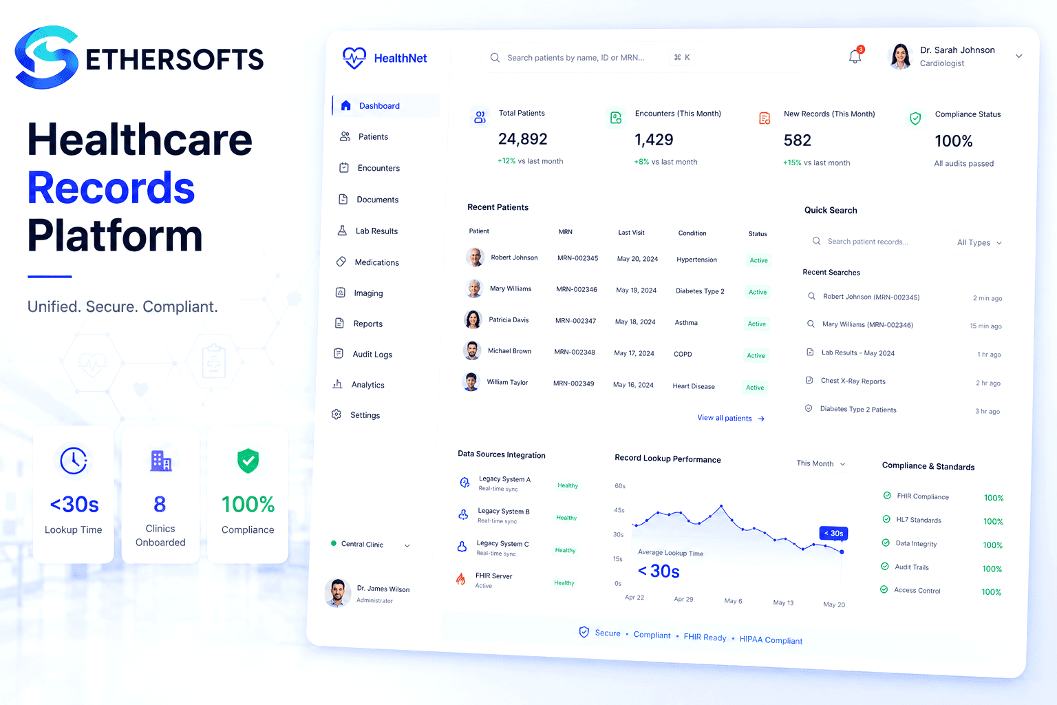 Healthcare Records Platform — product showcase