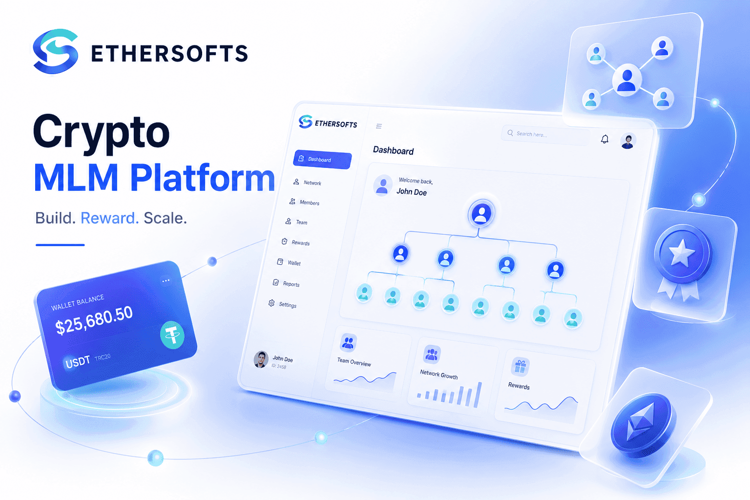 Crypto MLM Platform — product showcase