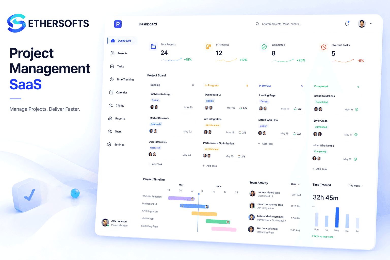 Project Management SaaS — product showcase