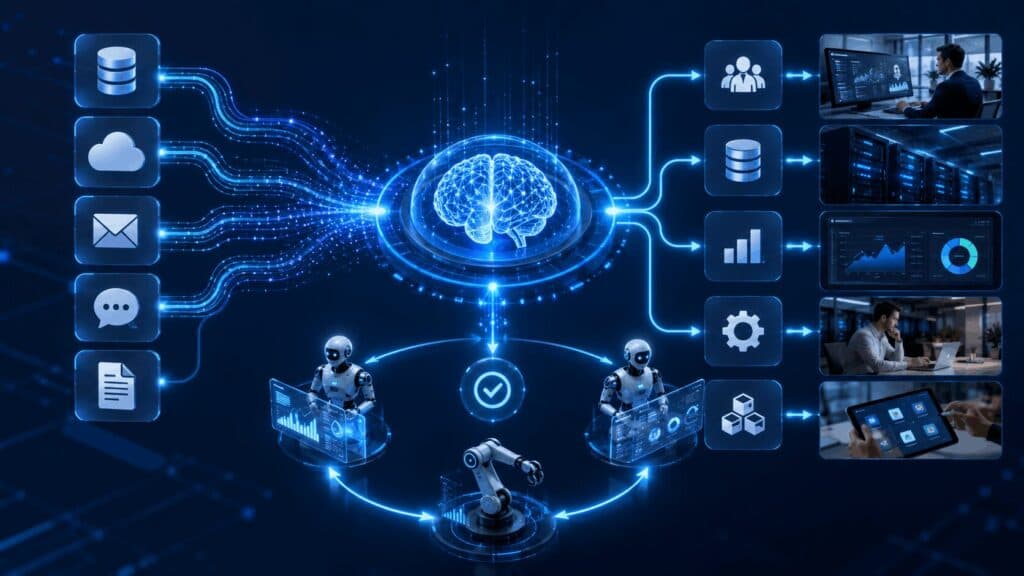 How AI agents process data and automate business workflows
